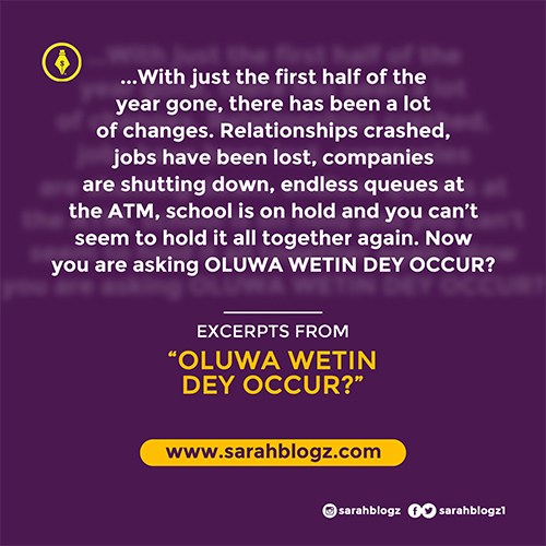 excerpts from oluwa wetin dey occur